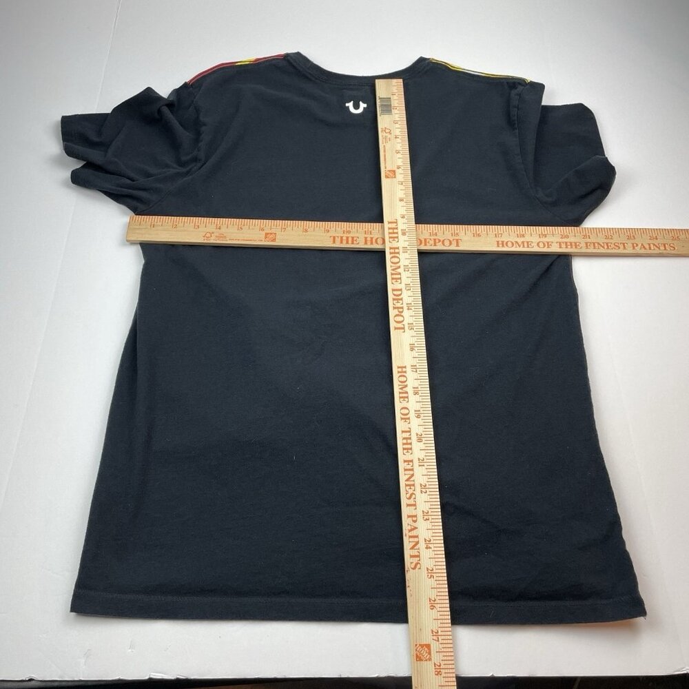 True Religion Shirt Mens Large Black Sunset City Allover Print Los Angeles Retro - Picture 4 of 9